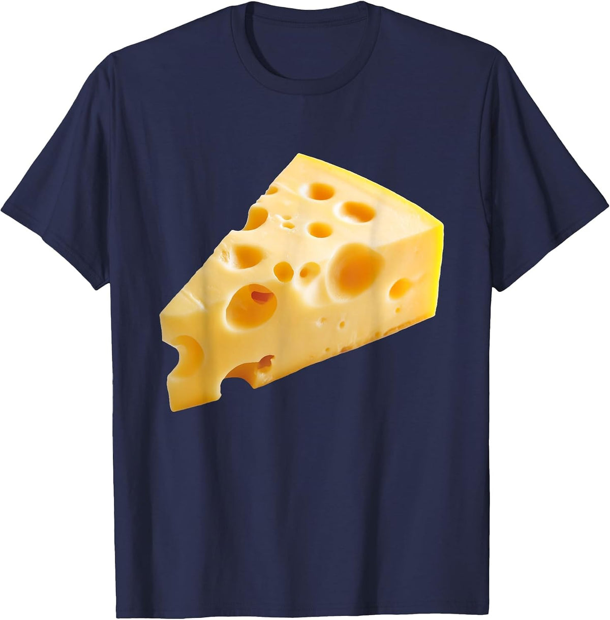 Cheese Lover Graphic Halloween Funny Food Costume T-Shirt - Navy Blue
