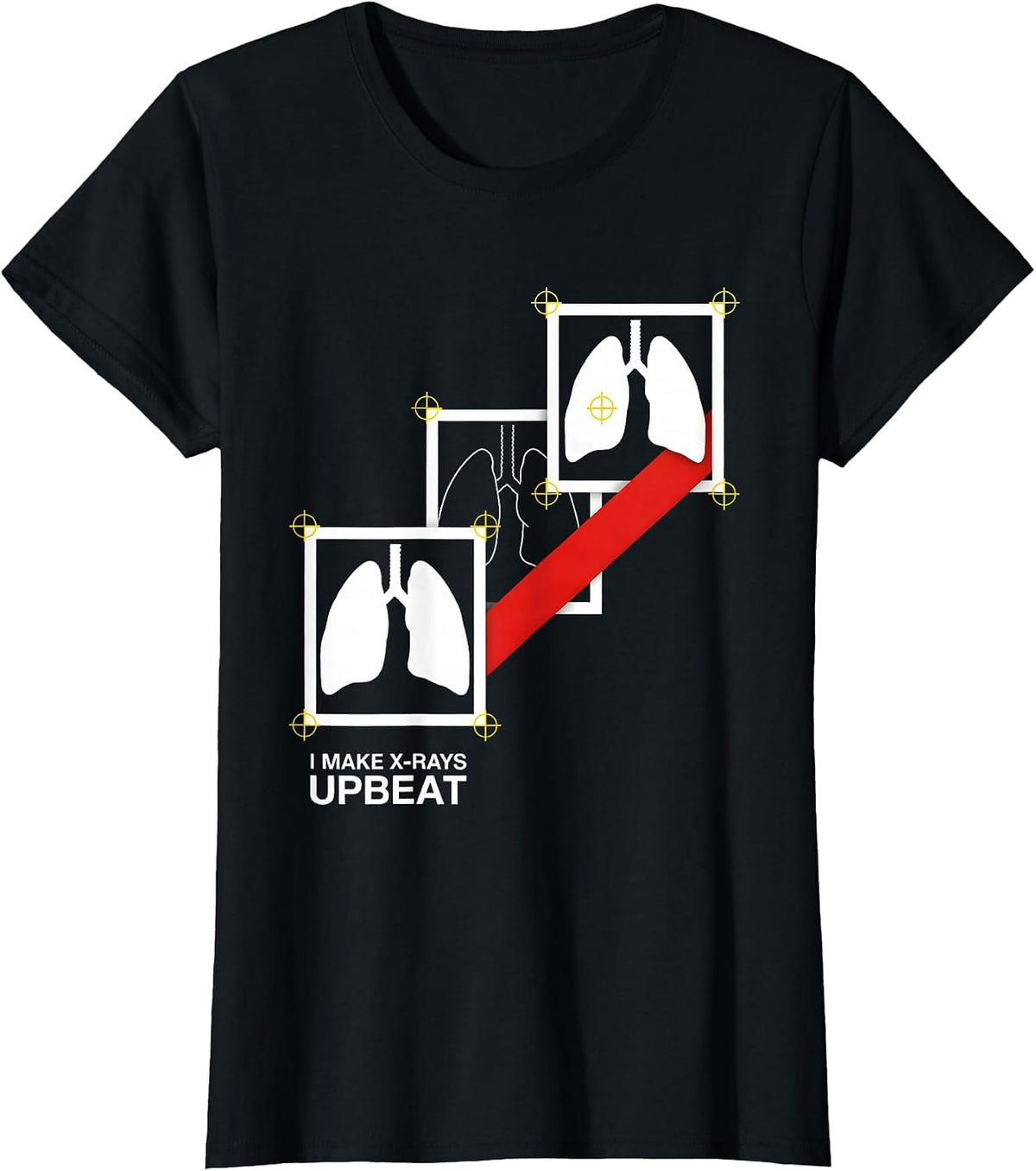 I Make X-Rays Upbeat Bauhaus Modernist Radiology Tech Gift T-Shirt - Black