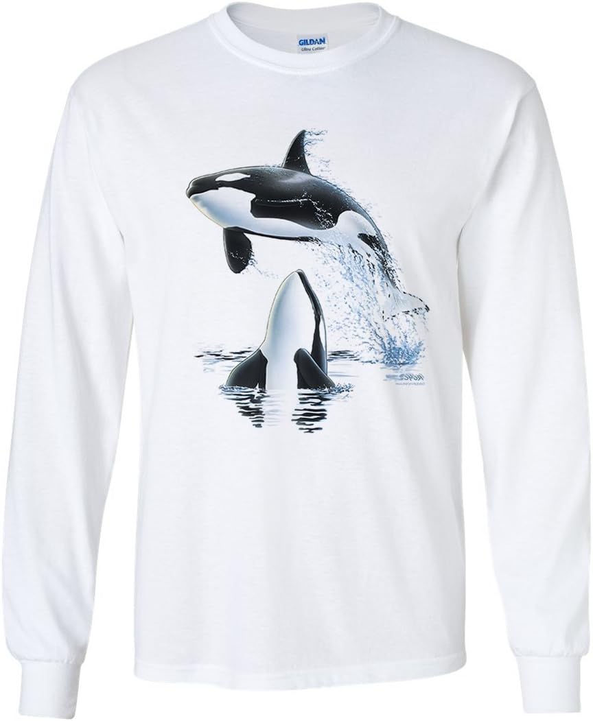 Orca Whale Watching By Royce Long Sleeve Shirt - White