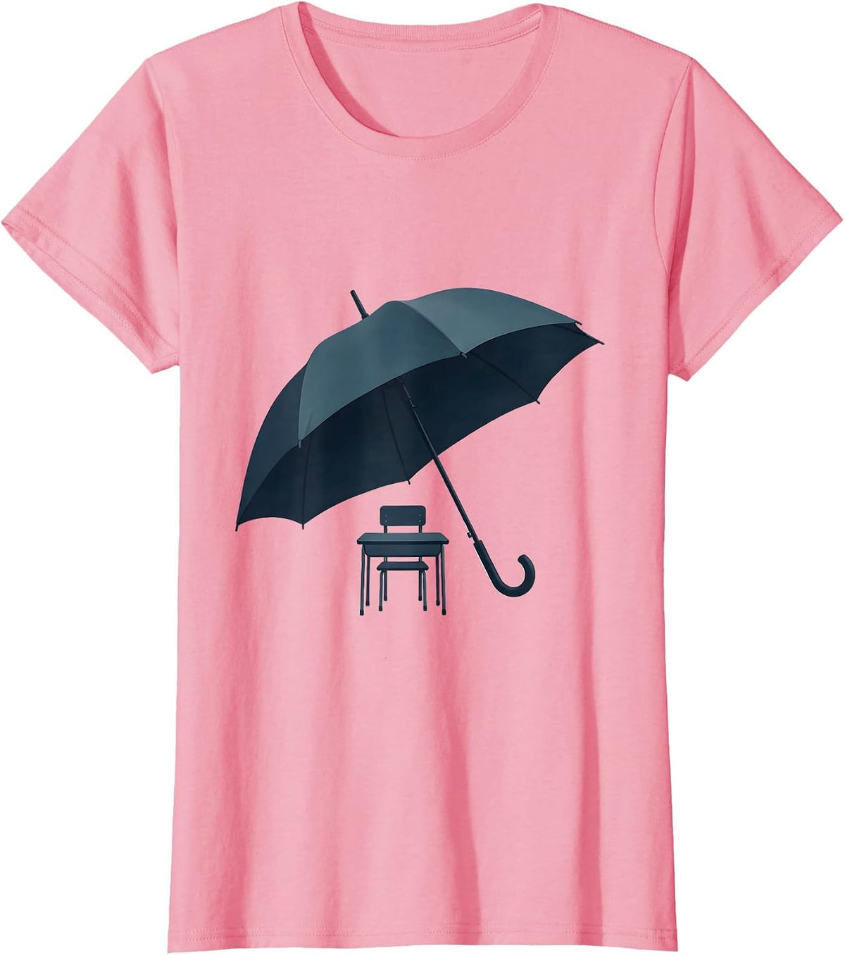 Women's Paraprofessional Protective Umbrella School Desk T-Shirt - Pink
