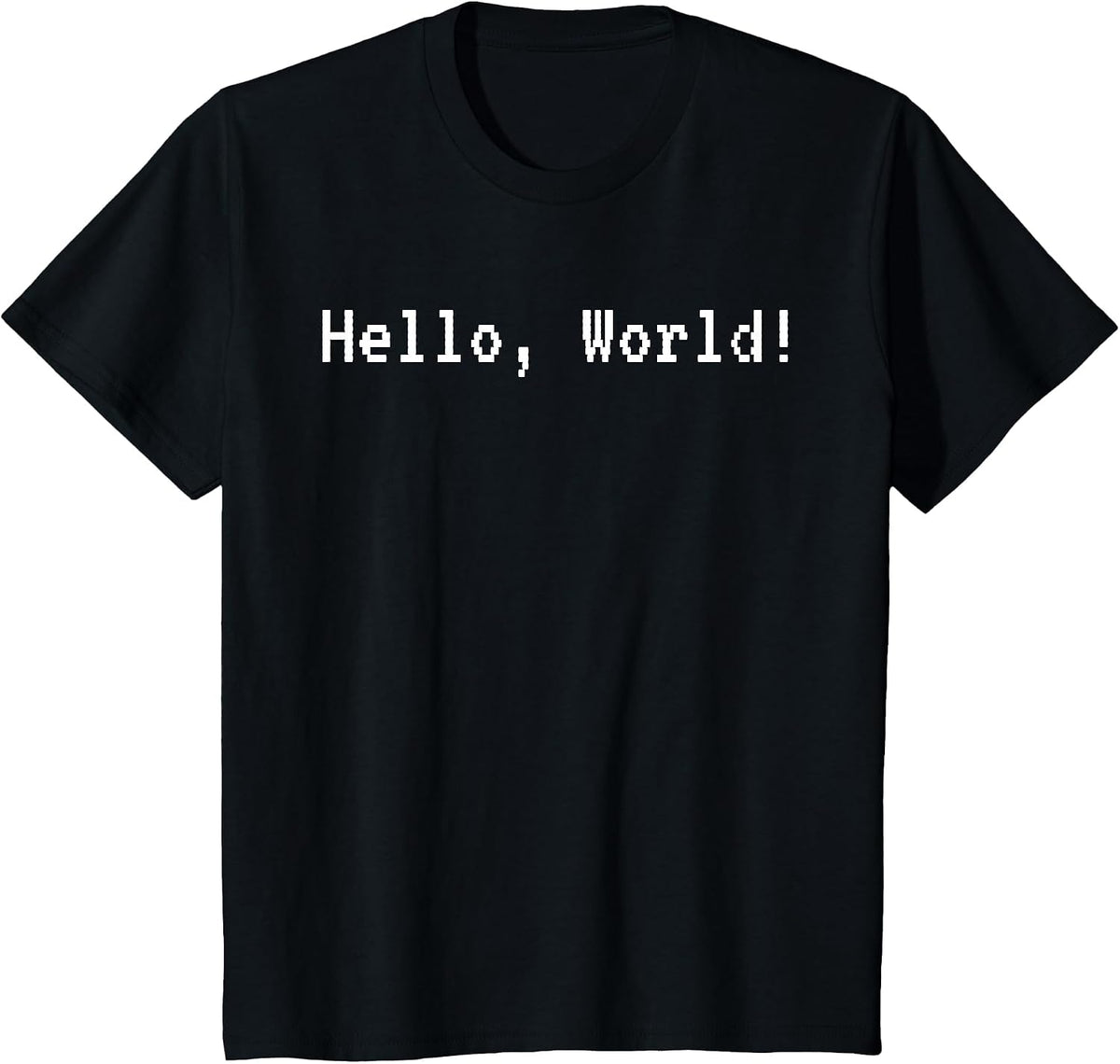 Funny Hello, World! Coding T-Shirt for Coders and Programmer T-Shirt - Black