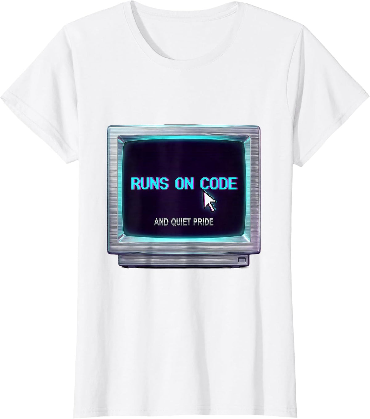 Runs On Code And Quiet Pride Sarcastic Tech Engineer Humor T-Shirt - White