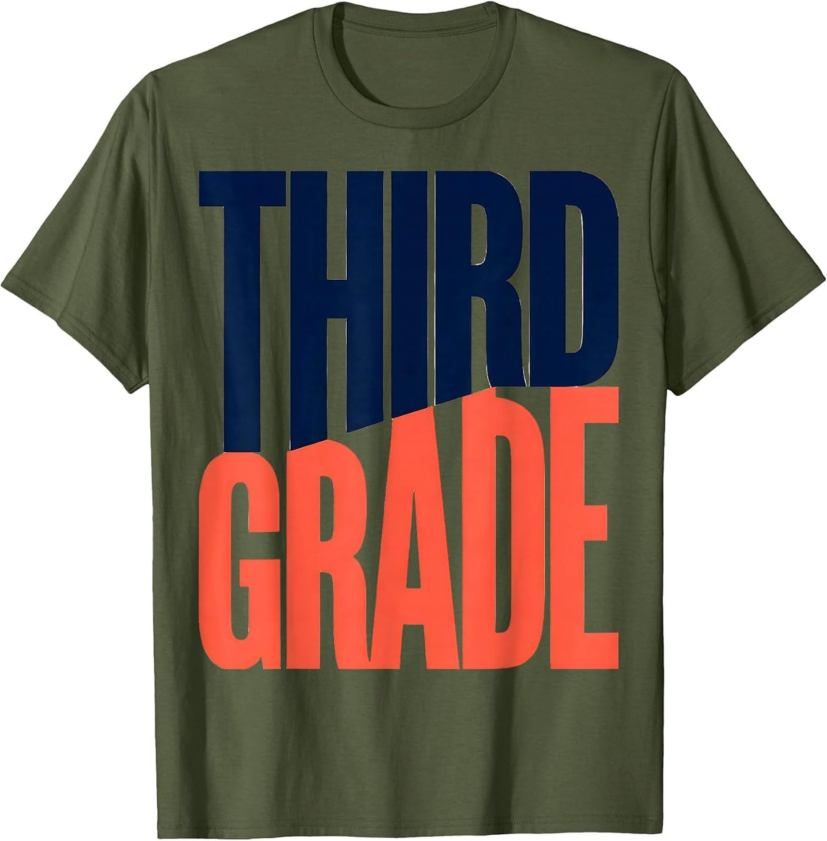 Men's Third Grade Cute Preppy Back To School Girl Teacher T-Shirt - Olive Green
