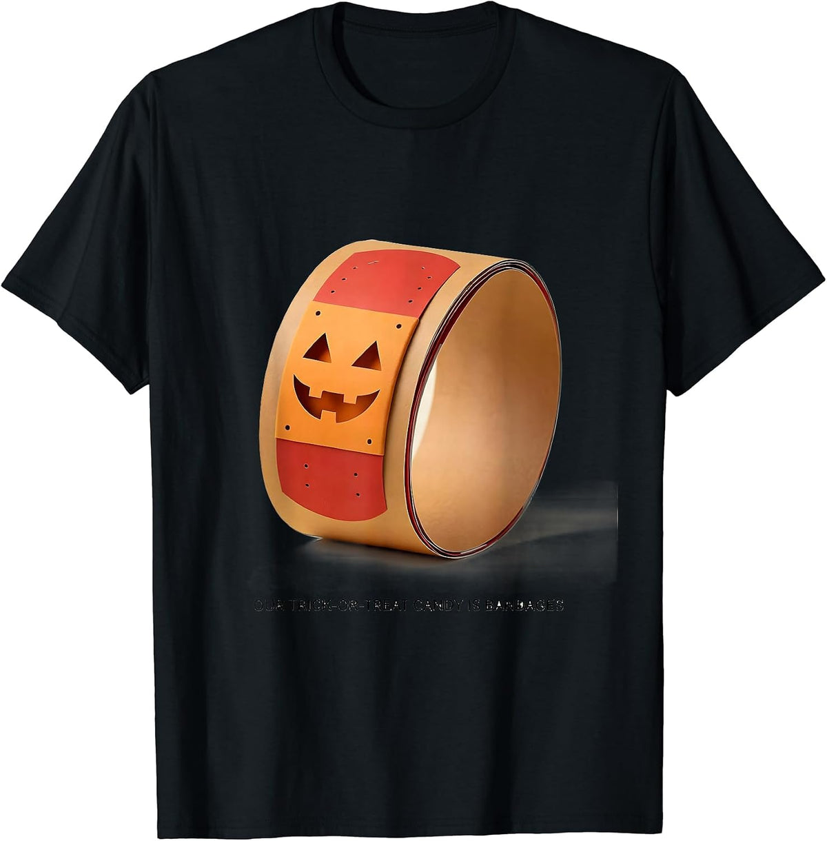 Men's Our Trick-Or-Treat Candy Is Bandages Funny Halloween Nurse T-Shirt - Black