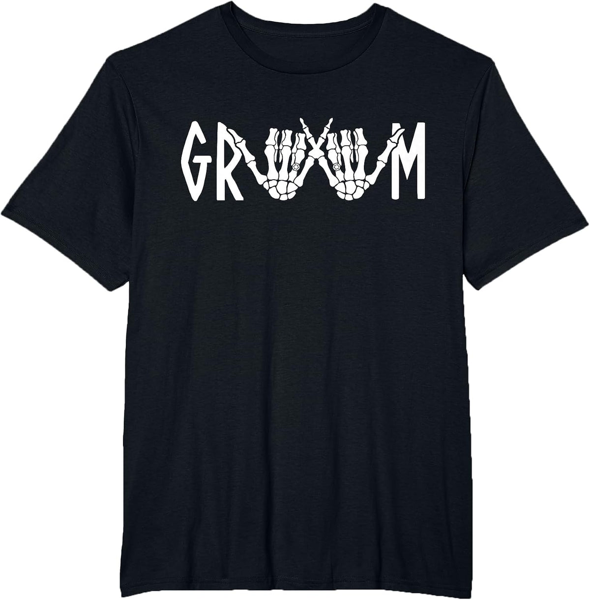 Groom Bride Skeleton Gothic Wedding Engagement Halloween T-Shirt - Black