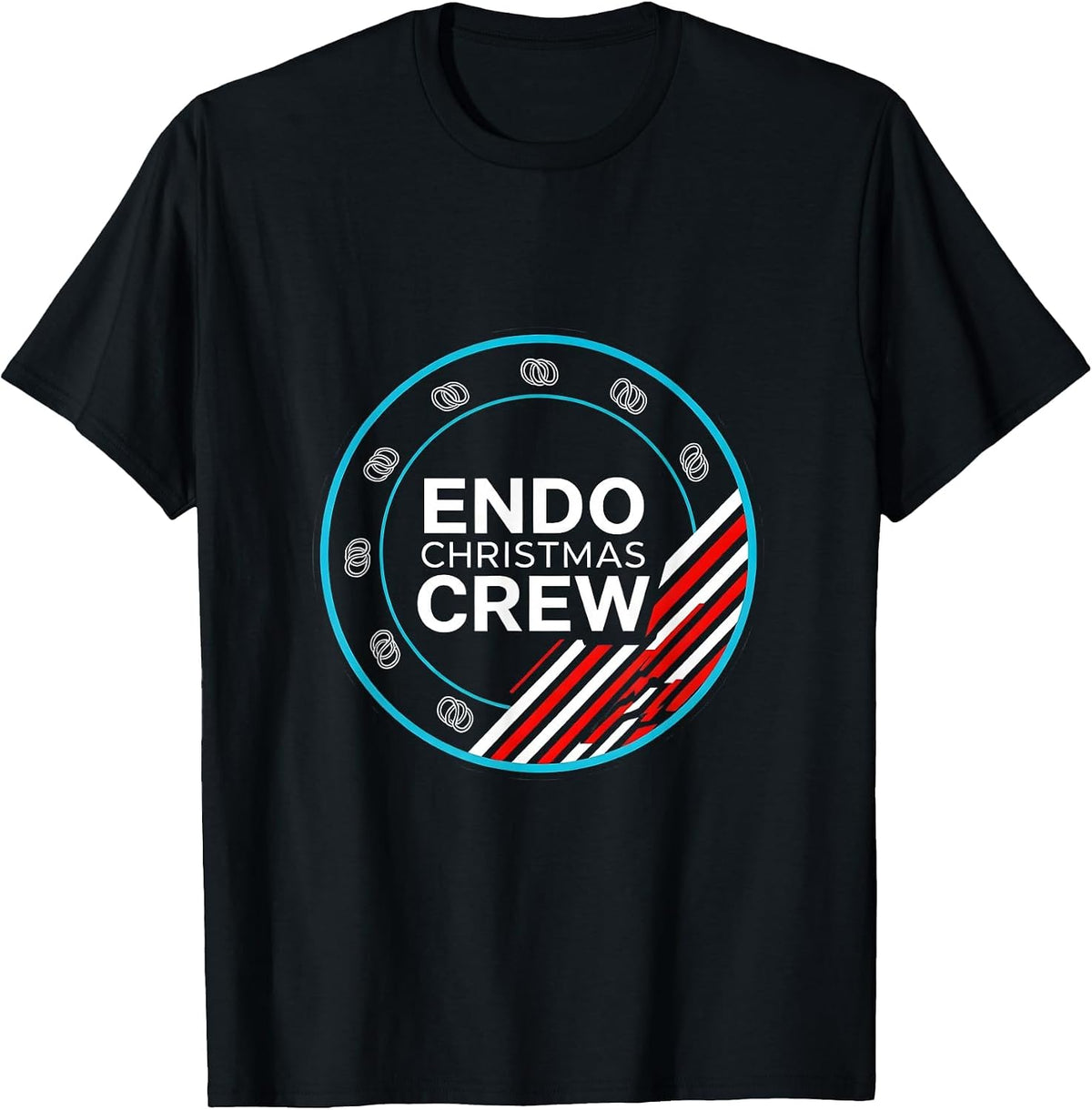 Men's Endo Christmas Crew Gastroenterology Nurse Endoscopy Tech T-Shirt - Black