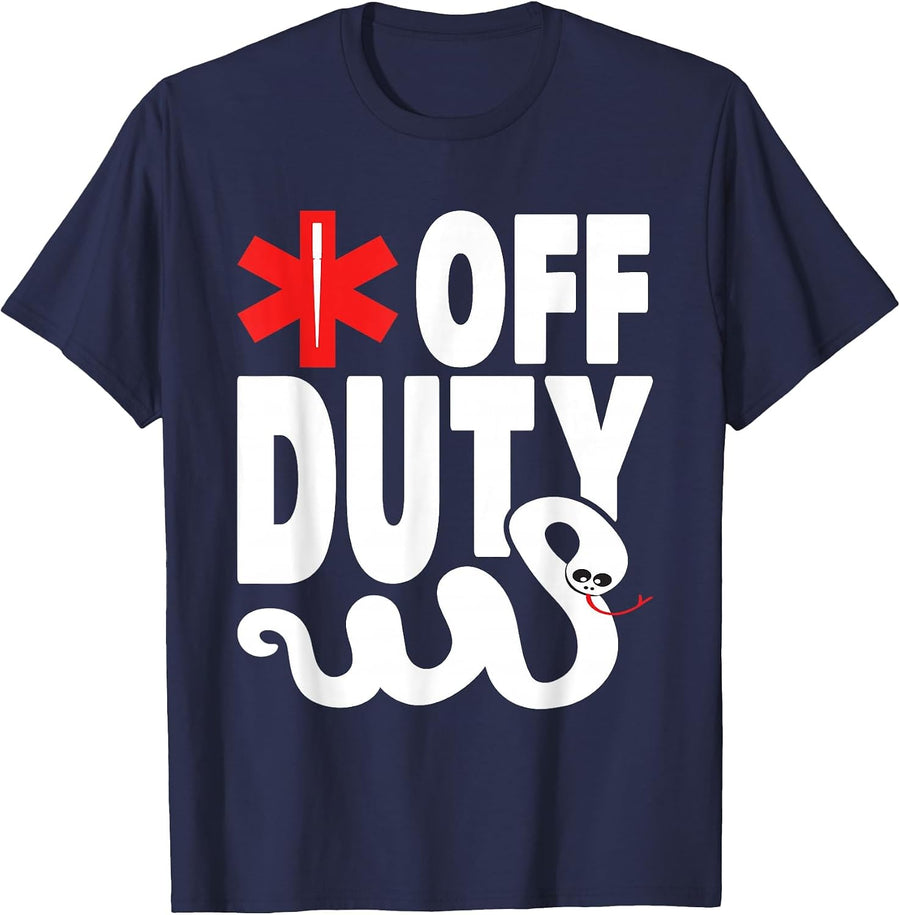 Off Duty - Funny EMT EMS Paramedic T-Shirt - Navy Blue