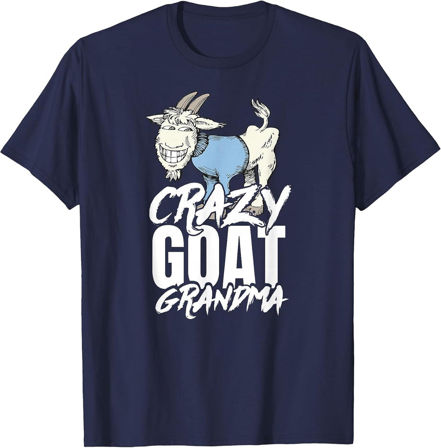 Goat Grandma T Shirt Funny Tee for Women Mom T-Shirt - Navy Blue
