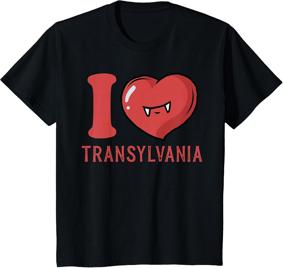 I Love Transylvania Funny Halloween T-Shirt - Black