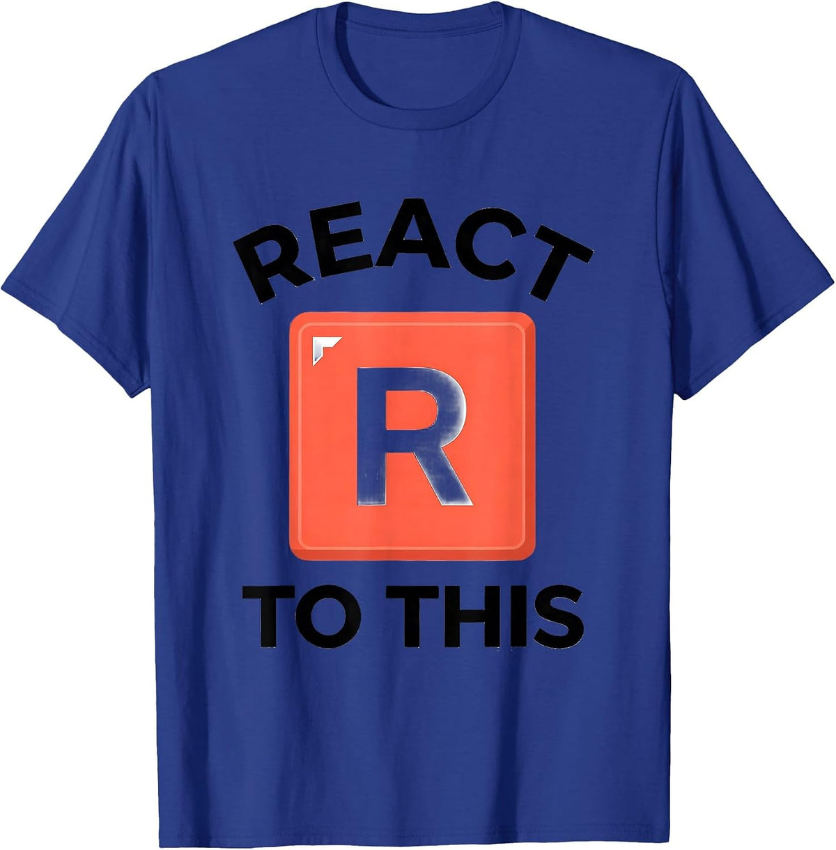 React To This Funny Chemistry Science Pun Humor T-Shirt - Royal Blue