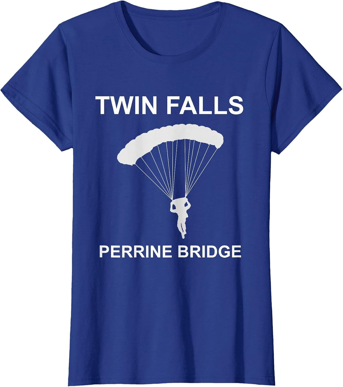 Twin Falls Idaho Perrine Bridge Base Jumping T-Shirt - Royal Blue