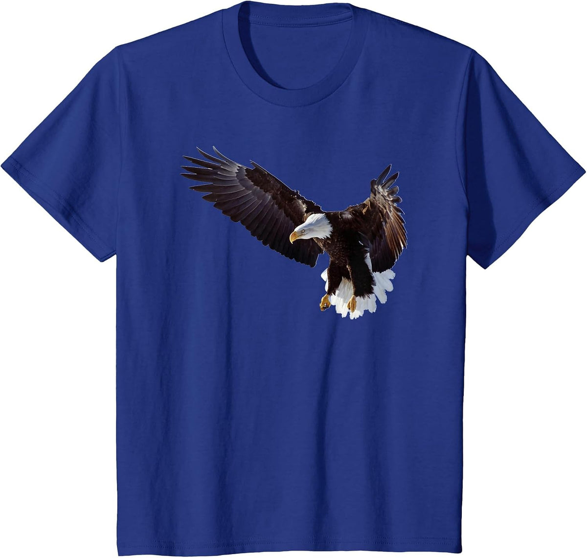 Lovely American Bald Eagle in Flight Photo Portrait T-Shirt - Royal Blue