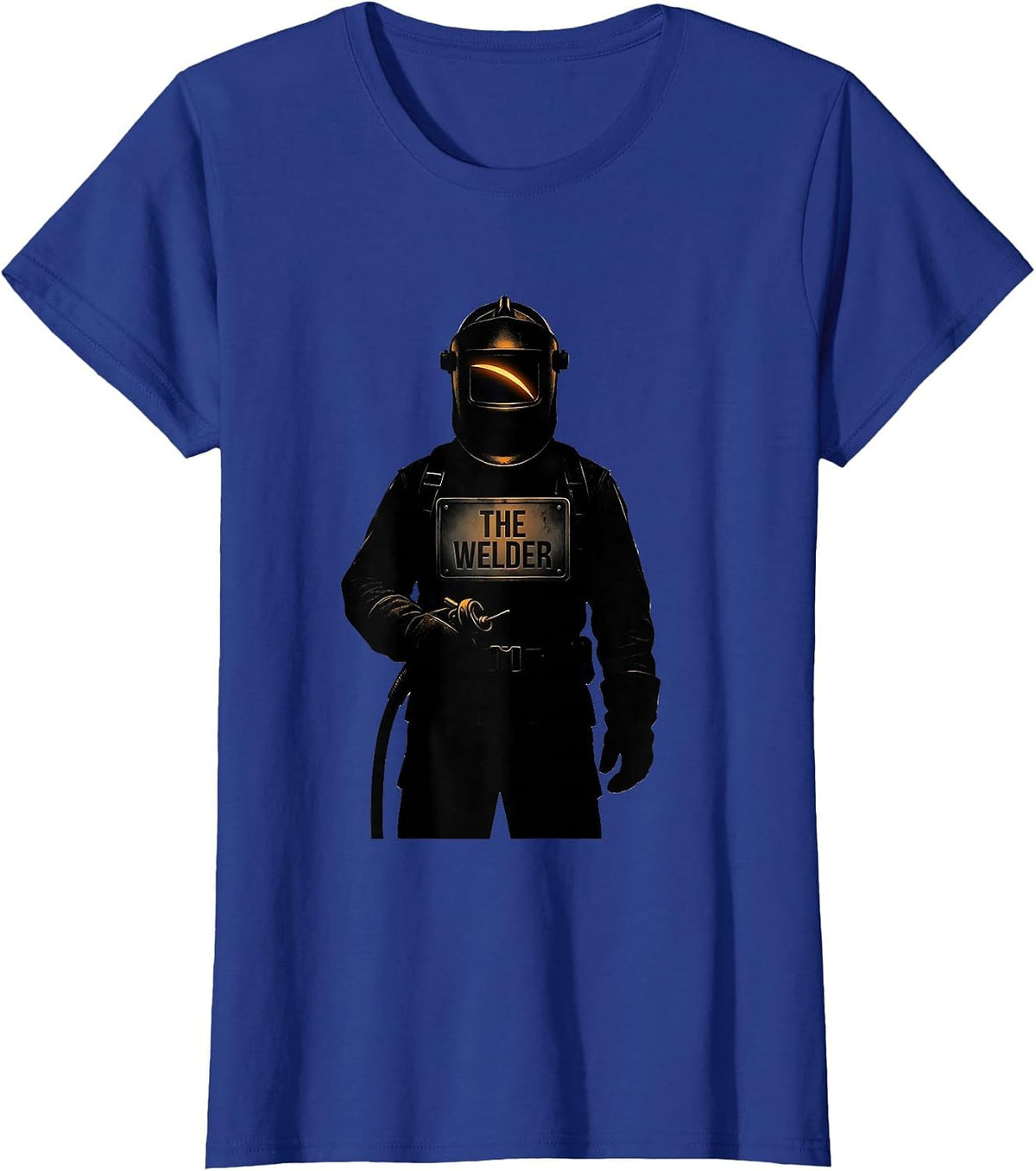 Women's THE WELDER Silhouette Metal Worker Welding Humor T-Shirt - Royal Blue