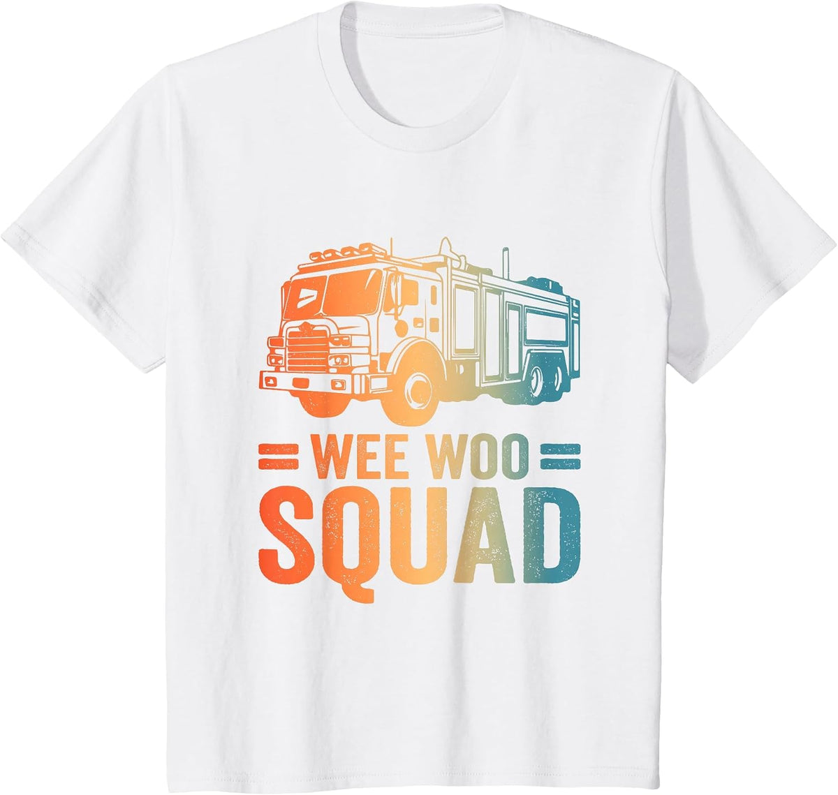 Funny Firefighter Shirt Men Women Kids Fire Truck Fireman T-Shirt - White