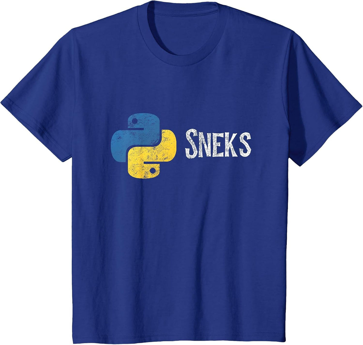 Python Programming Funny Programmer Python Logo Sneks T-Shirt - Royal Blue