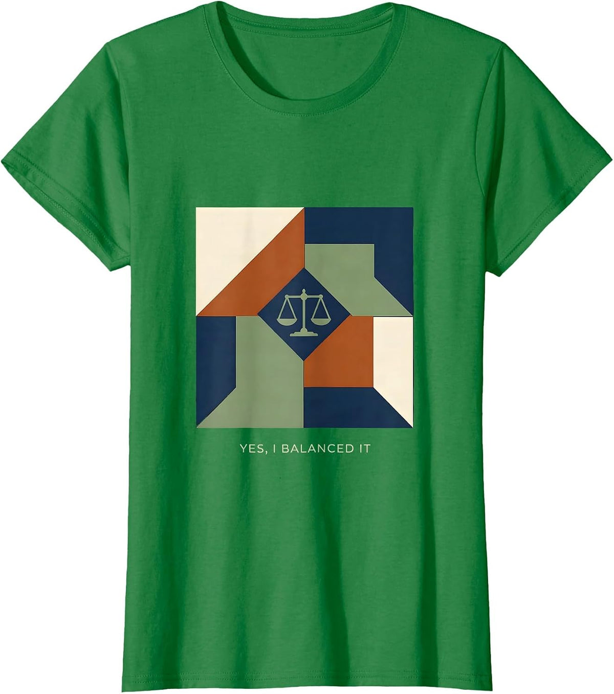 Women's Yes I Balanced It Funny Science Pun Chemistry Physics T-Shirt - Kelly Green