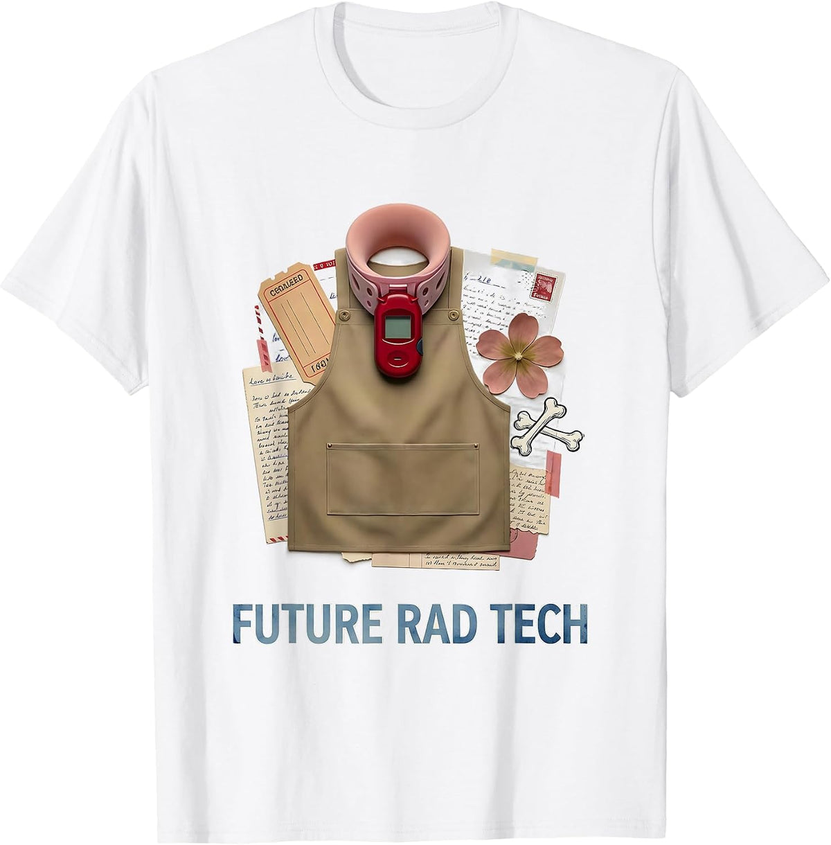 Men's Future Rad Tech Funny Radiologic Technologist X-Ray Tech T-Shirt - White