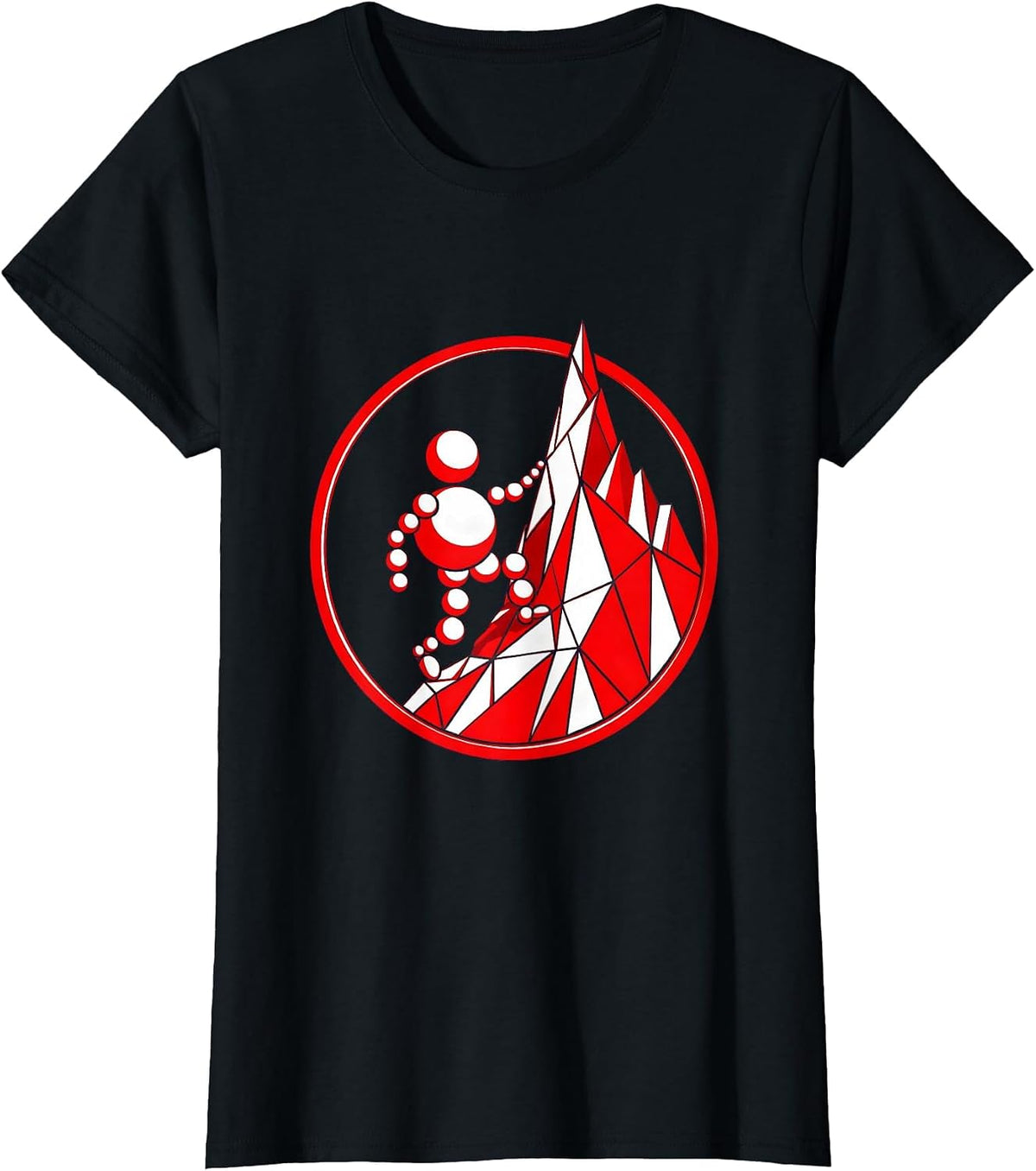 Dot Boy Rocky Mountain Peak Climbing Graphic T-Shirt - Black