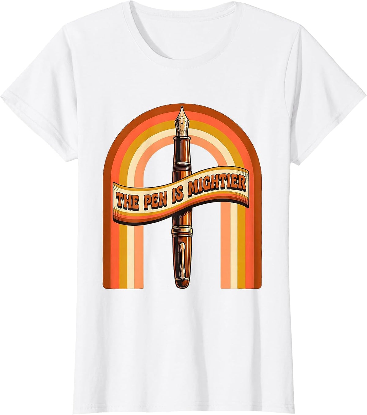 The Pen Is Mightier English Teacher Design T-Shirt - White