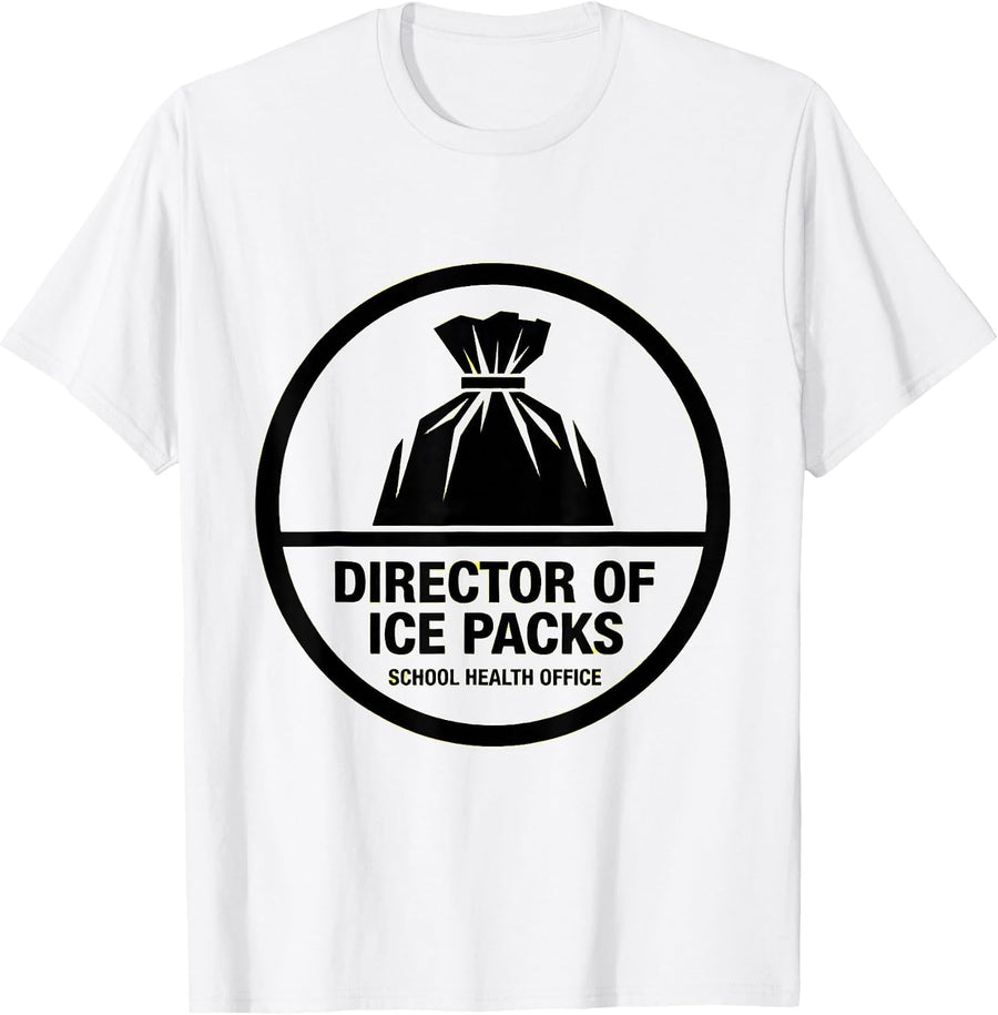 Men's Director of Ice Packs, School Health Office School Nurse T-Shirt - White