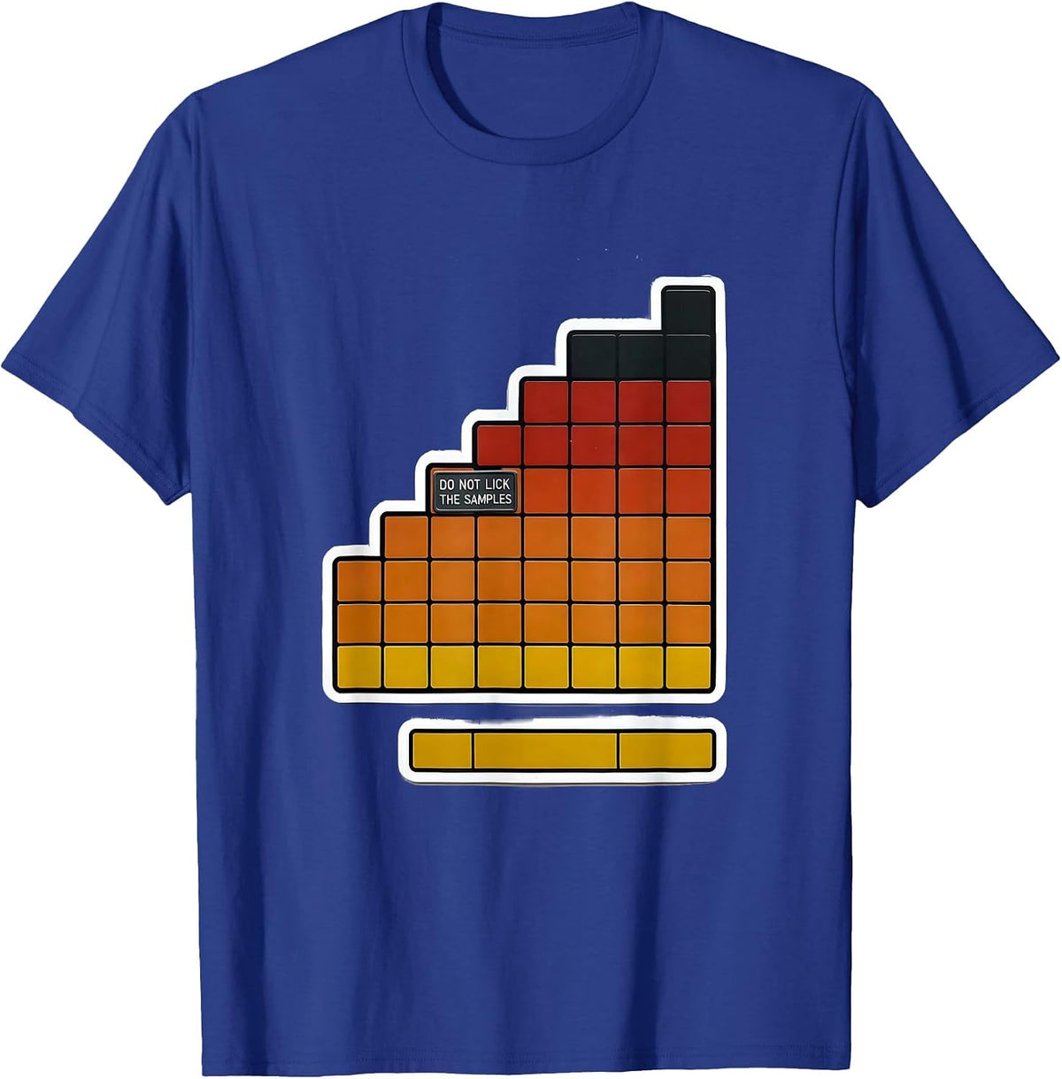 Men's Do Not Lick The Samples Funny Periodic Table Chemistry T-Shirt - Royal Blue