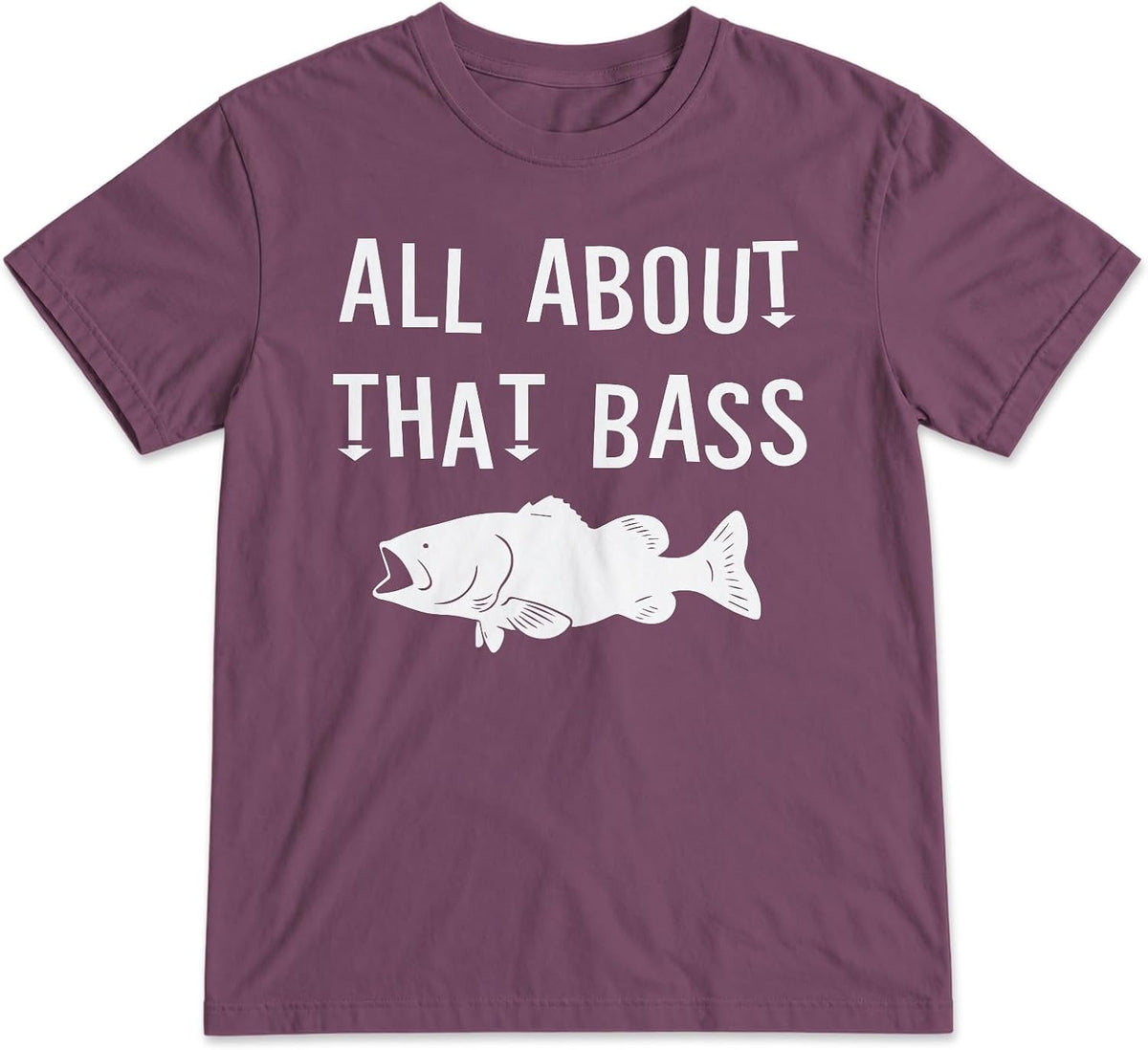 All About that Bass Fishing Garment-Dyed T-Shirt - Berry