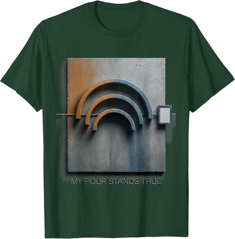 Men's My Pour Stands True Swiss International Funny Crane Operator T-Shirt - Dark Green