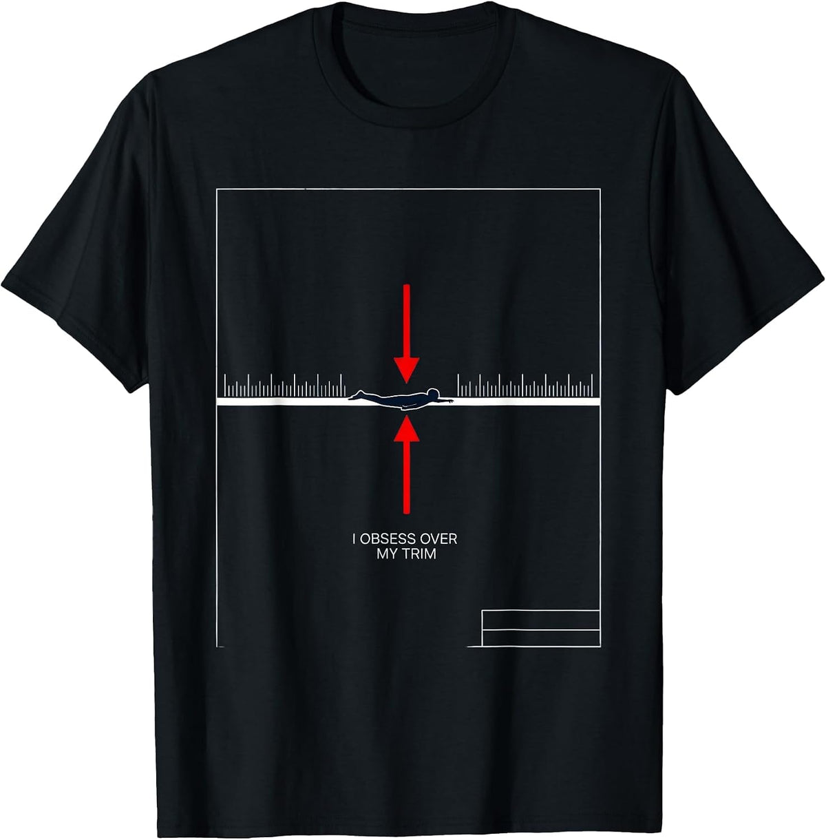 Men's I Obsess Over My Trim Funny Scuba Diving Diver Humor T-Shirt - Black