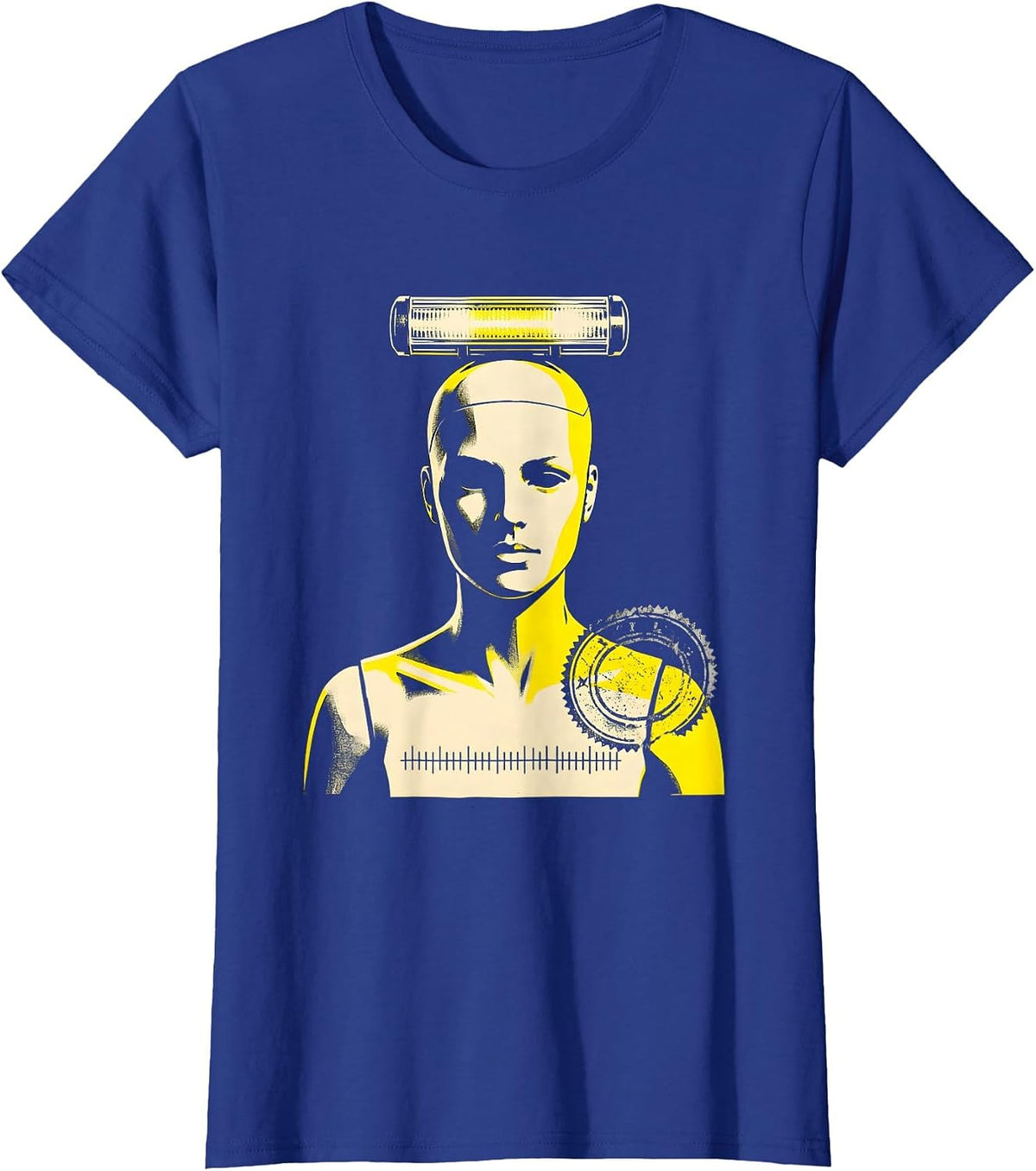 Women's Blunt Mannequin Emergency Light-Bar EMT Paramedic Humor T-Shirt - Royal Blue