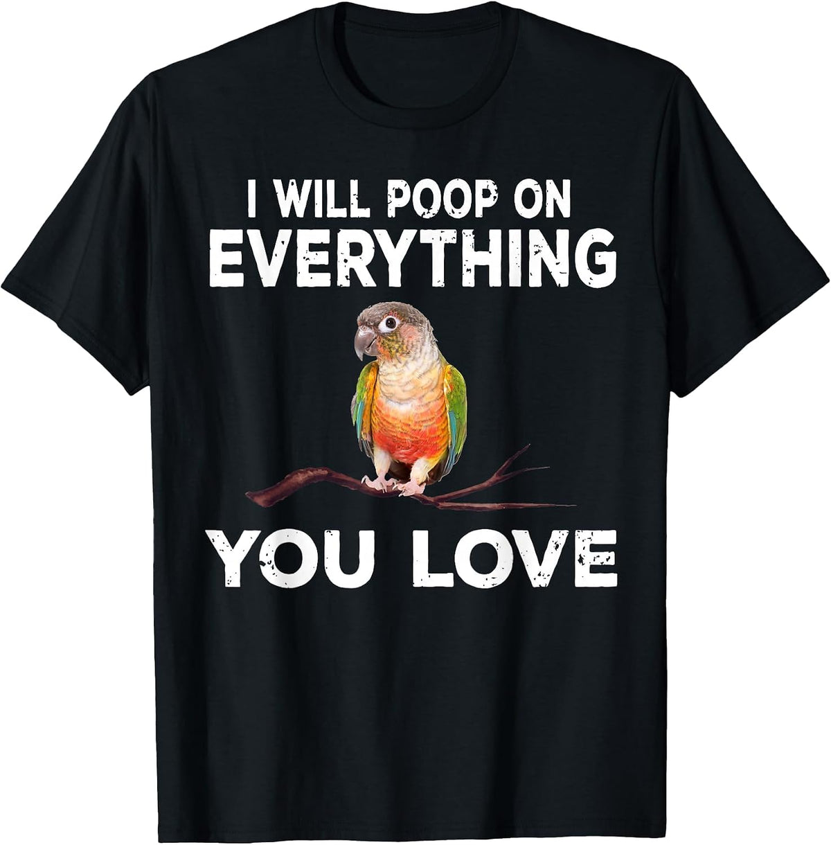 Budgie Bird T-Shirt - Black