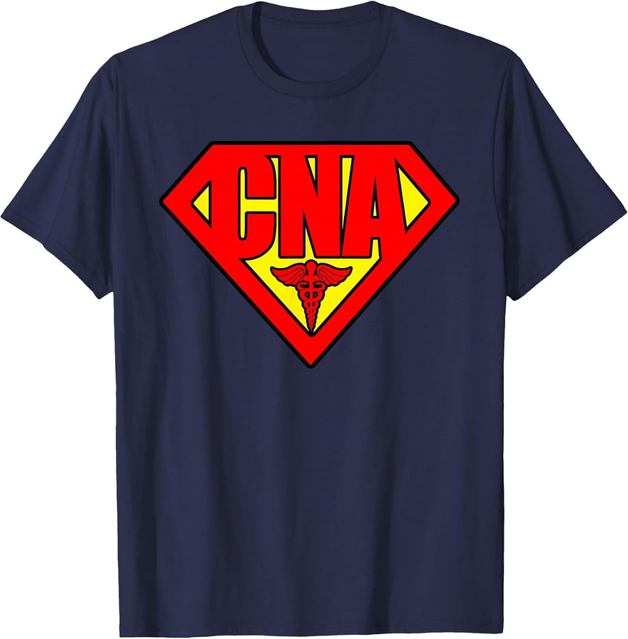 Super Nurse CNA National Nursing Assistants Nurse Hero T-Shirt - Navy Blue
