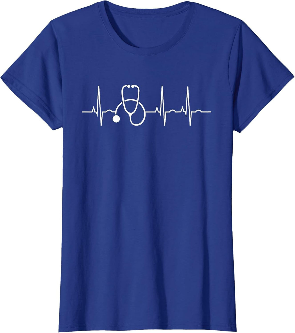 Stethoscope Heartbeat EKG Nurse Medical Doctor Cool Nursing T-Shirt - Royal Blue
