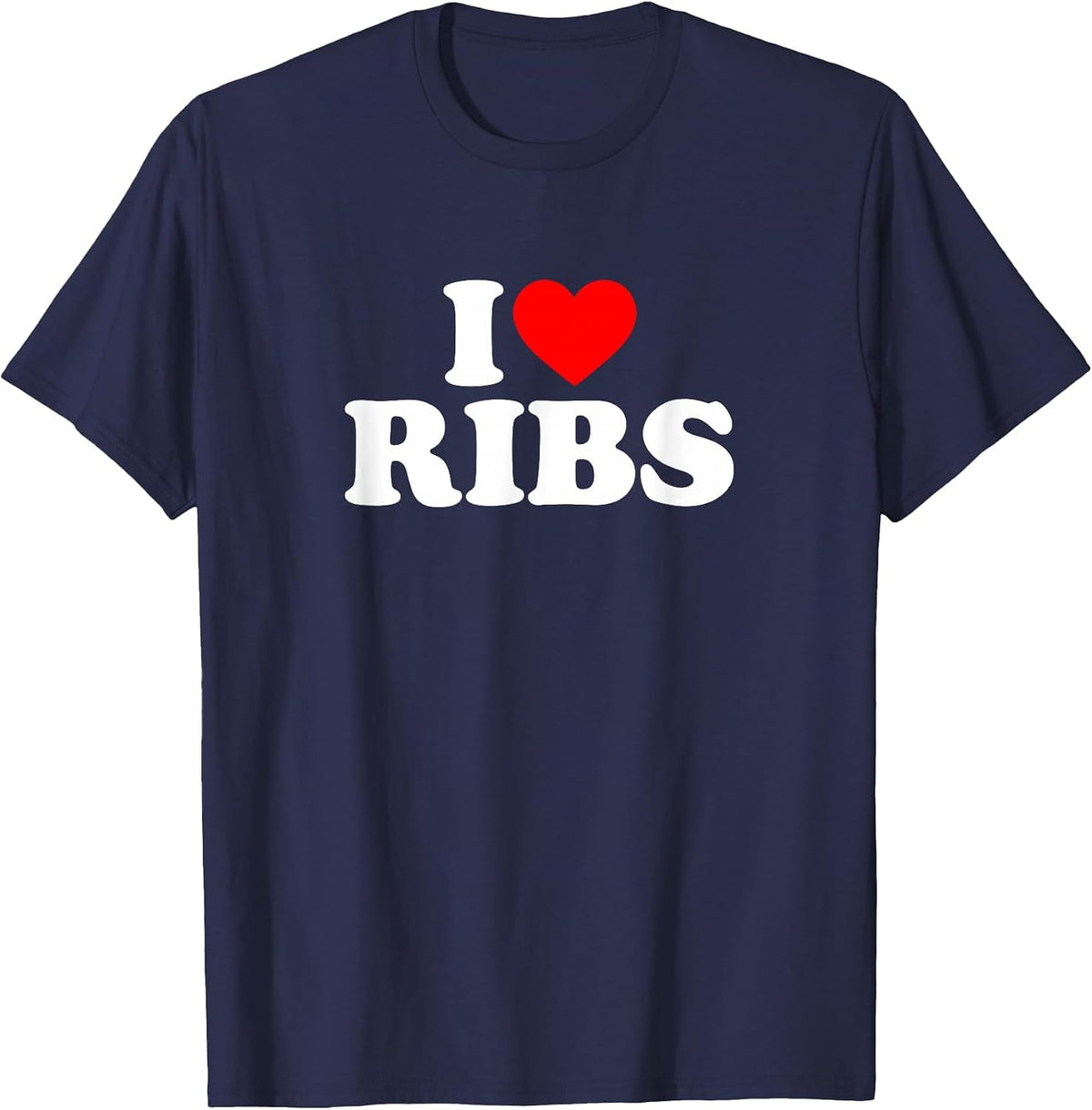 I Love Ribs T-Shirt - Navy Blue