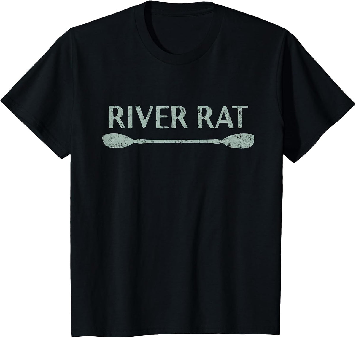 River Rat Shirt, Kayaking and Canoeing Shirt, Outdoors T-Shirt - Black