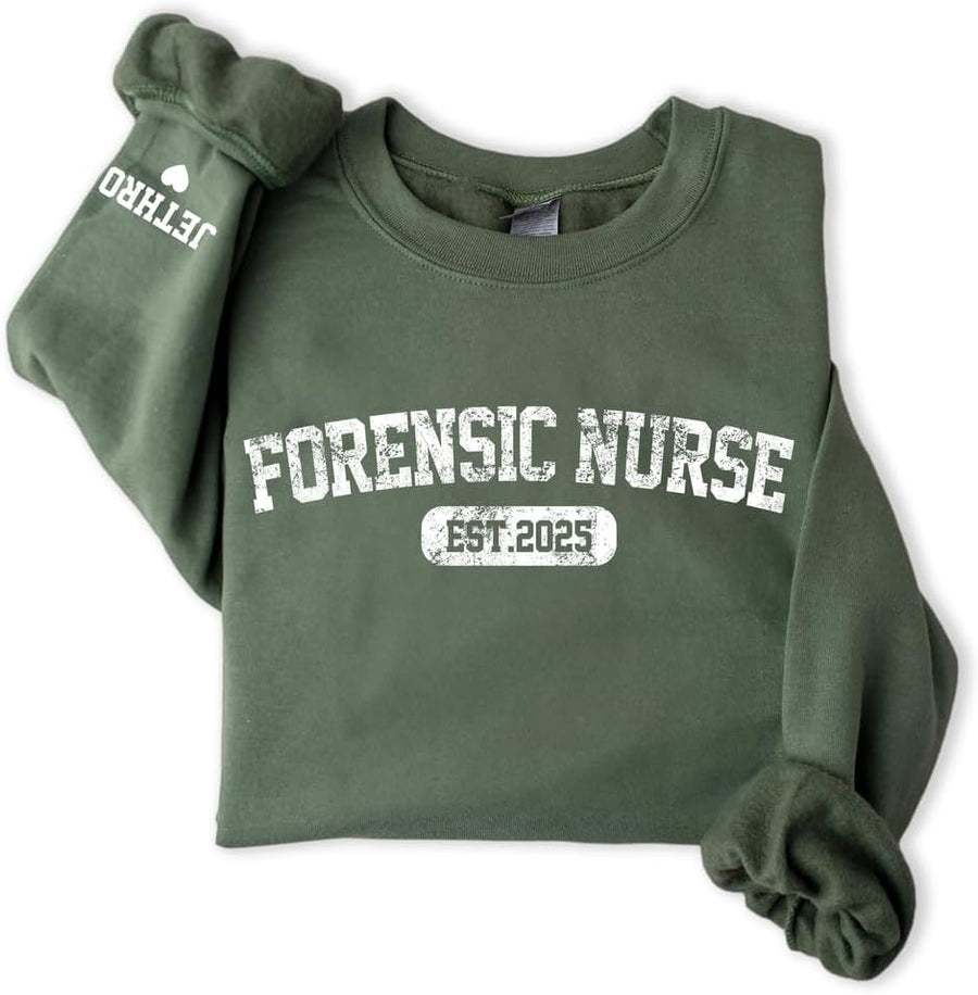 Personalized Nurse Sweatshirt, Custom Crewneck with Name for RN, LPN, CNA, Nursing Student, Gift for Healthcare Workers -