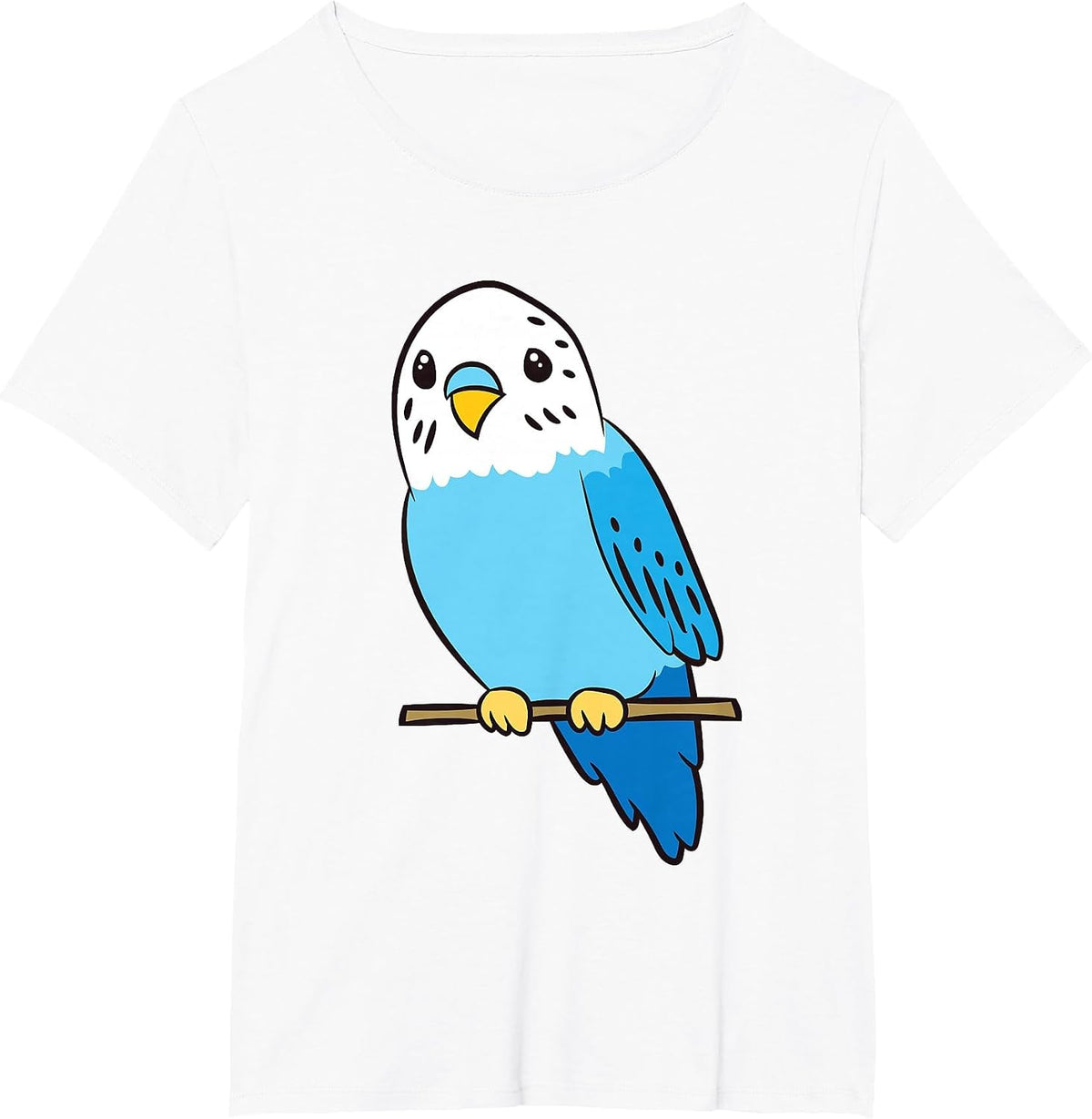 Budgie Bird Parakeet Cute Parakeet Blue T-Shirt - White