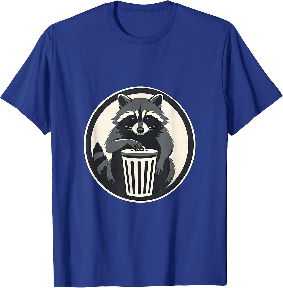 Men's Unimpressed Raccoon Trash Can Scavenger T-Shirt - Royal Blue
