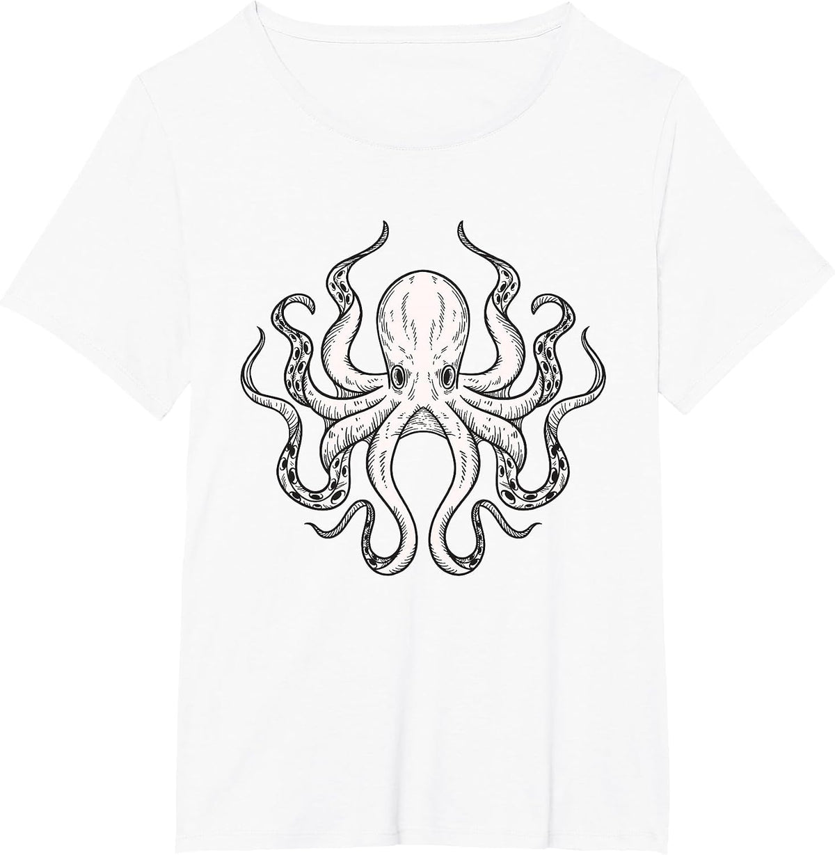 Octopus T-Shirt Kraken Tshirt Men Women Boys Girls Kids Tees T-Shirt - White