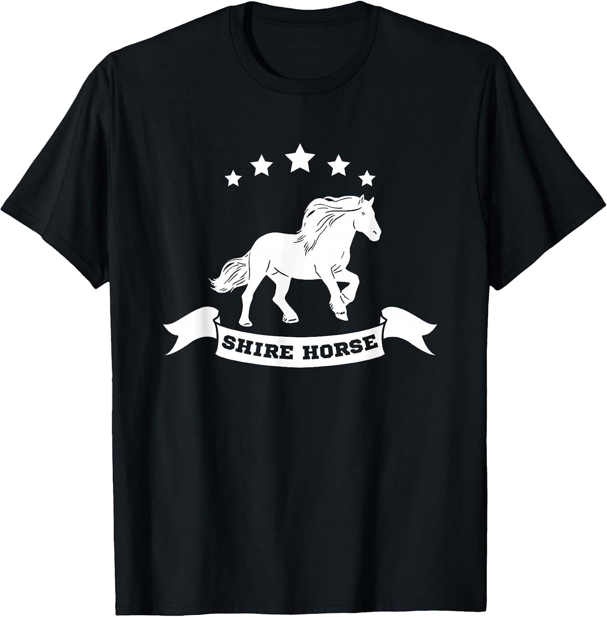 Shire Horse Girls Sayings Rider T-Shirt - Black