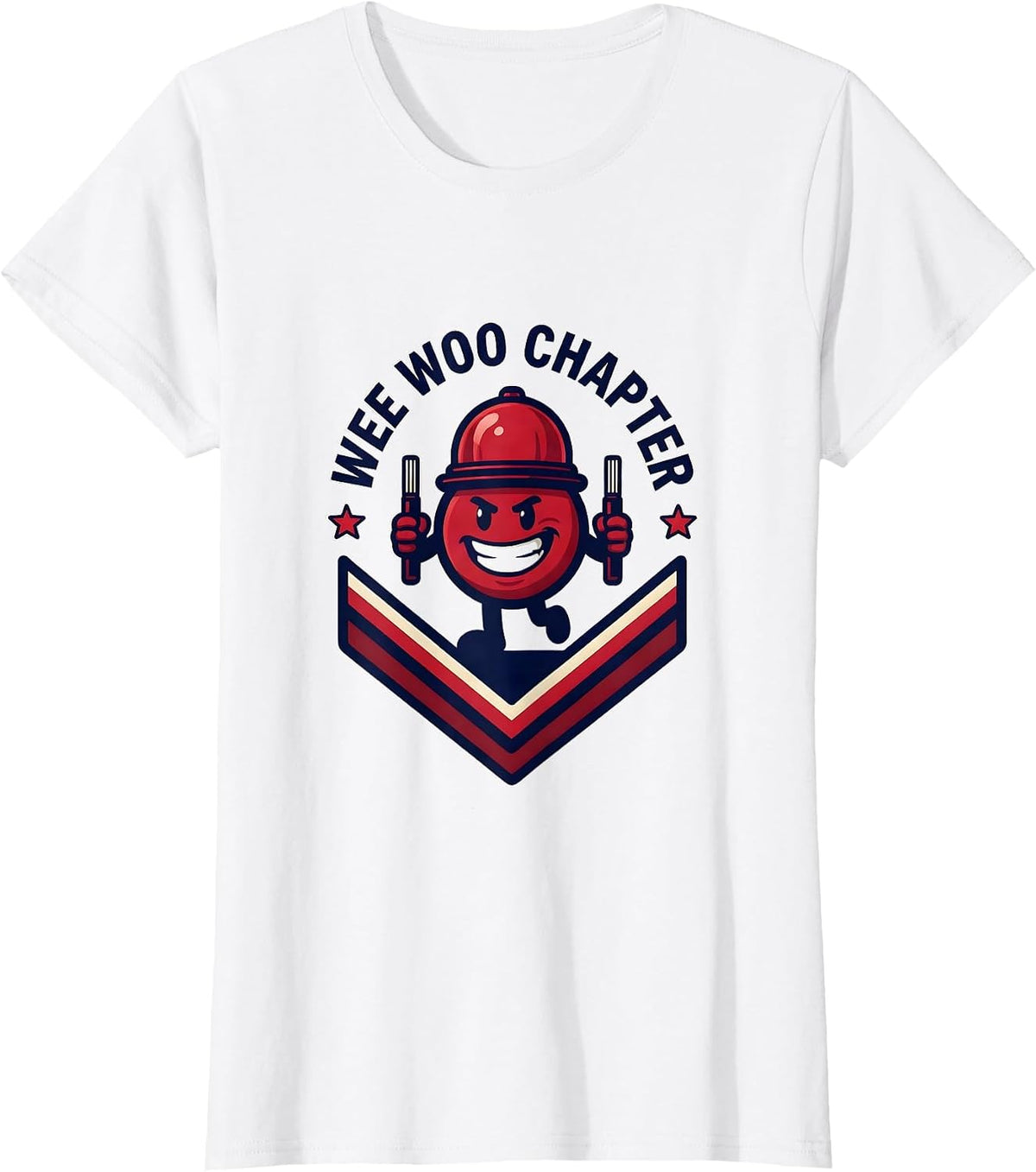 Wee Woo Chapter Funny EMT Paramedic EMS Crew Gag Humor T-Shirt - White