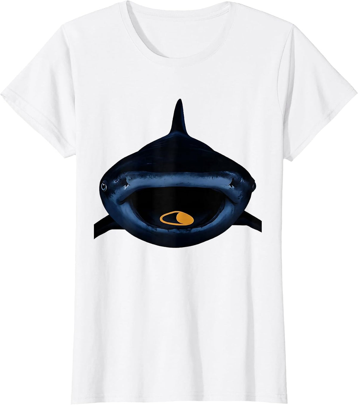 Whale Shark Conceptual Poster Ocean Animal Humor T-Shirt - White