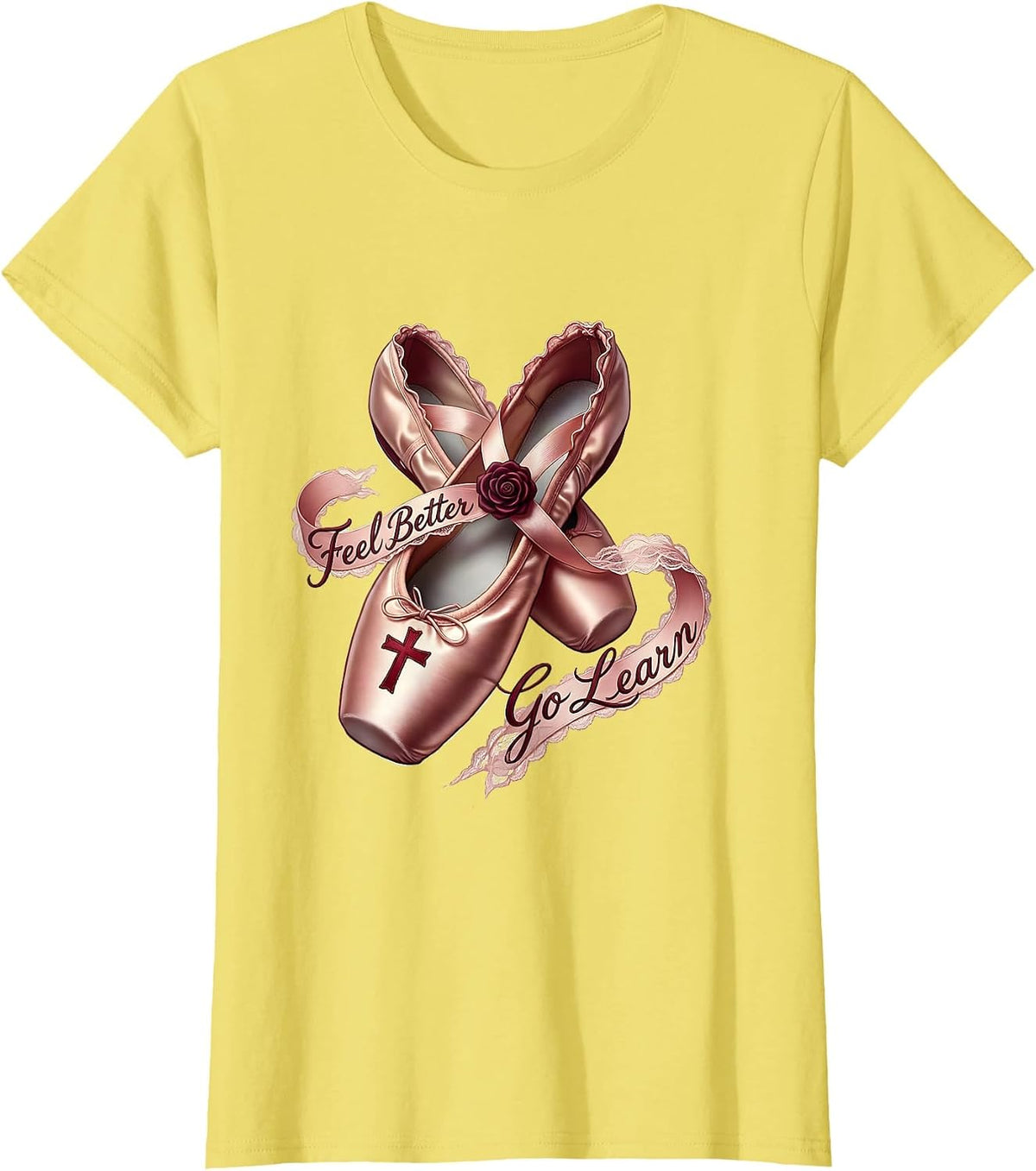 Feel Better Go Learn School Nurse Design T-Shirt - Lemon Yellow