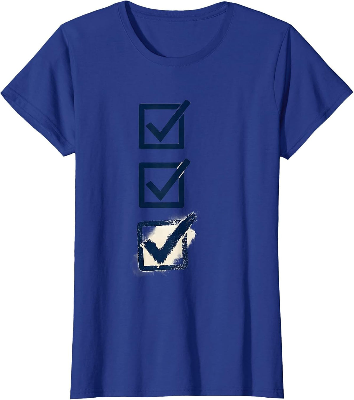 Women's Ballot Box Stamp Political Satire Humor T-Shirt - Royal Blue