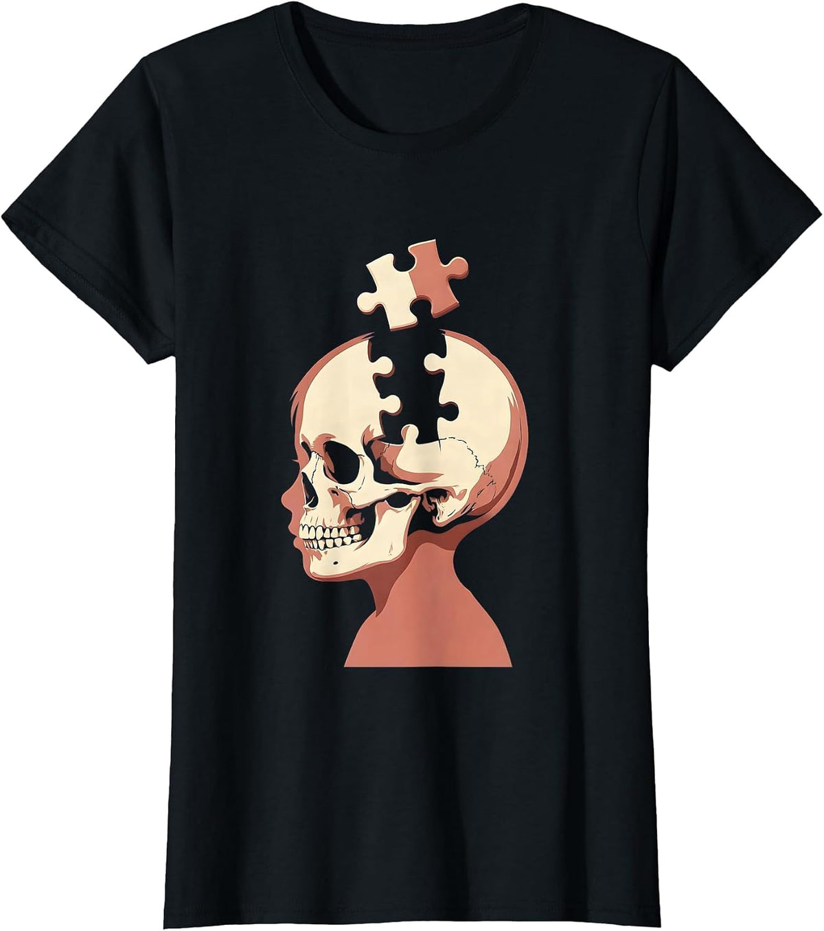 Women's Paraprofessional Puzzle Piece Mind Graphic T-Shirt - Black