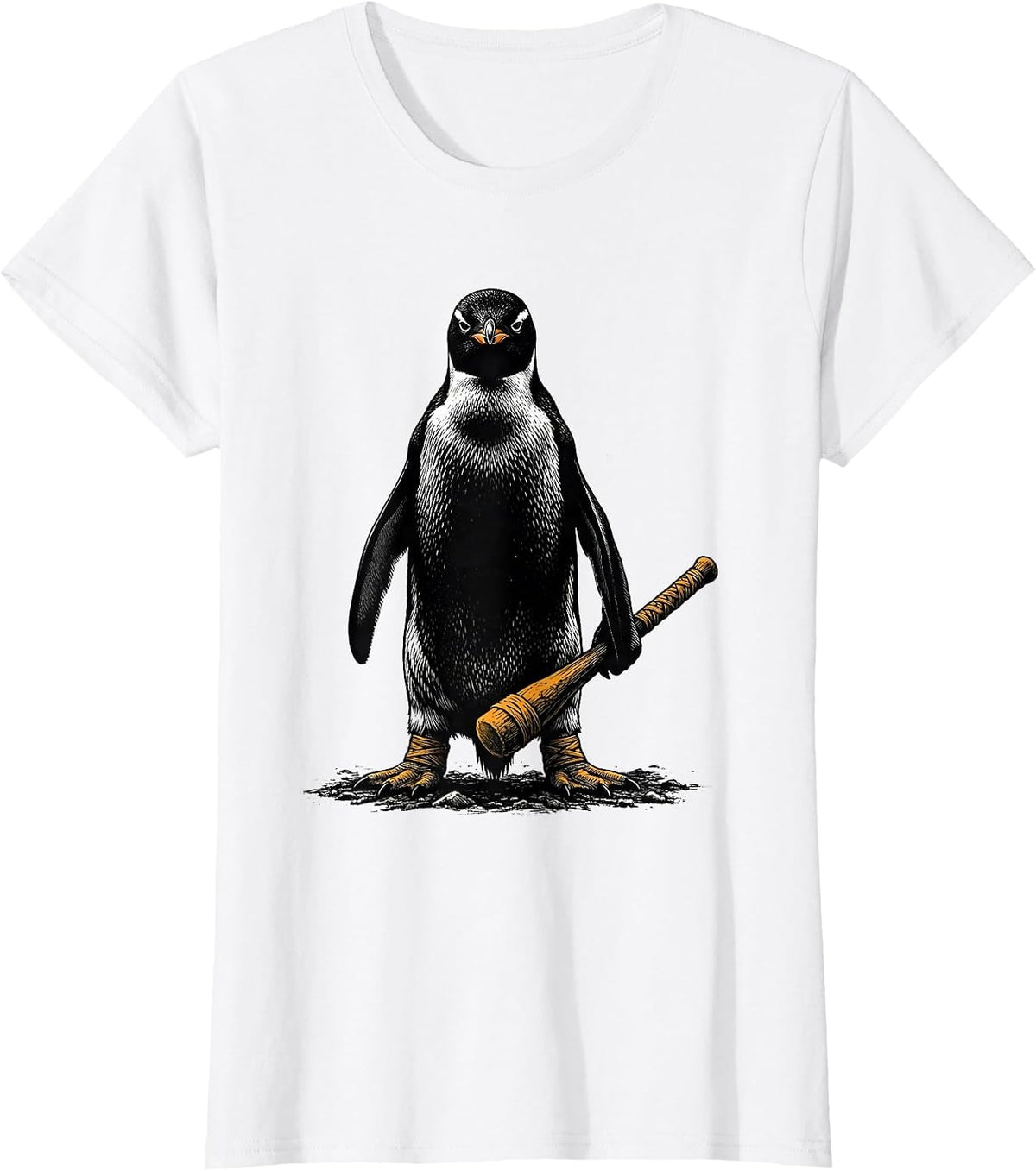 Flight Was Never An Option Tactical Penguin Meme Humor T-Shirt - White