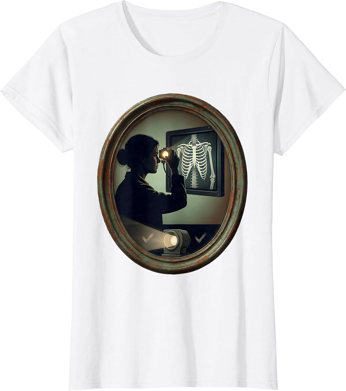 Women's Technologist Vintage Rad Tech Radiology Humor T-Shirt - White