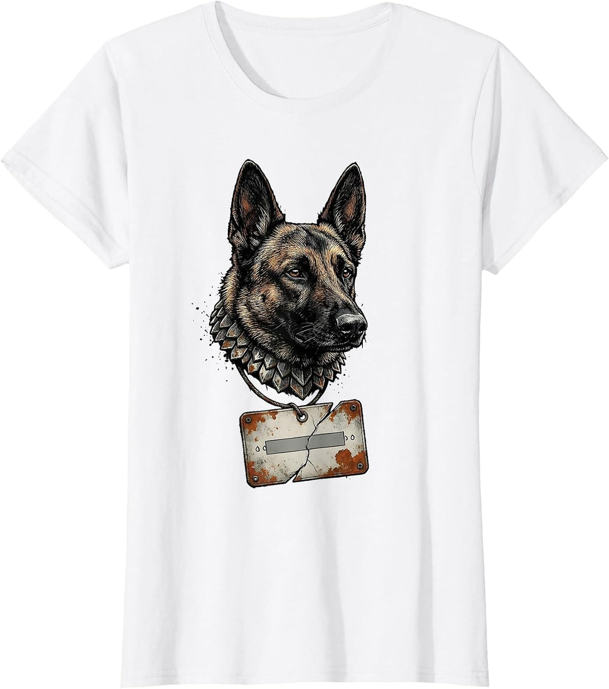 Belgian Malinois Distressed Dog Owner Breed Pride T-Shirt - White