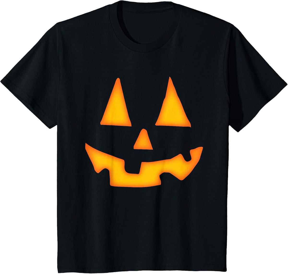 Pumpkin Halloween for Men Women Jack O Lantern Face T-Shirt - Black