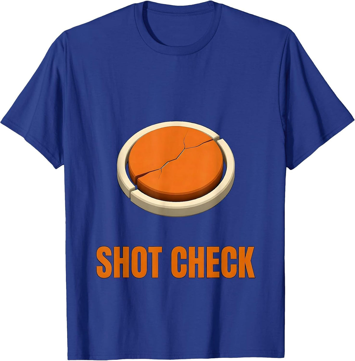Men's Shot Check Isometric Clay Target Skeet Trap Shooting Humor T-Shirt - Royal Blue