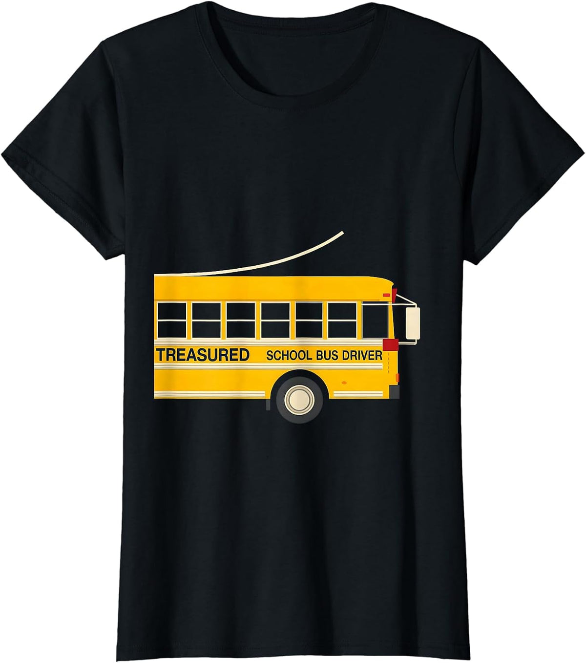 Treasured School Bus Driver Funny Bus Driver Appreciation T-Shirt - Black